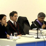 Graziela Junqueira e Gilberto Campos (promotores) e Argenildo (juiz)