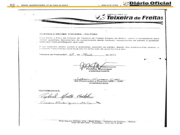 Contrato AD Festa da cidade 2