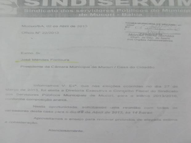 Oficio Sindiservim Fundeb Mucuri 2