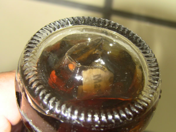 Garrafa de Coca Cola com saco e papel do jogo do bicho 2