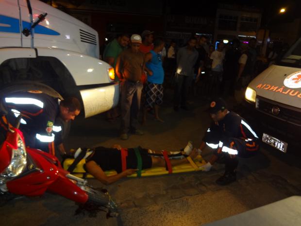 Luzia Rodrigues atingida por carreta no treo da Pao Gostoso (1)