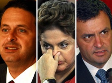 Eduardo Campos, Dilma e Aecio Neves