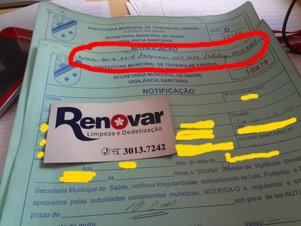 Indicacao de empresa Vigilancia Sanitaria