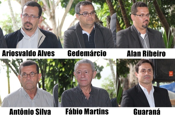 Ariosvaldo, Gedemarcio, Alan Ribeiro, Antonio Bodeiro, Fabio Martins e Guarana