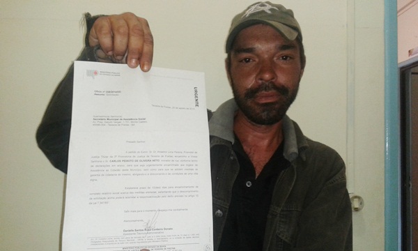 Carlos Peixoto de Oliveira Neto morador de rua que acionou MP