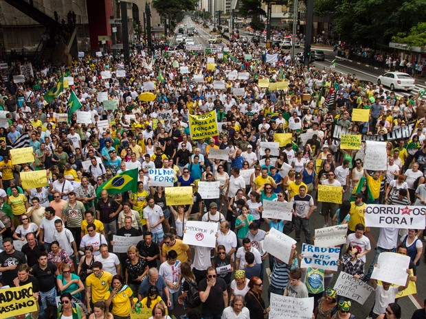 Maifestacao Fora Dilma em Sao Paulo