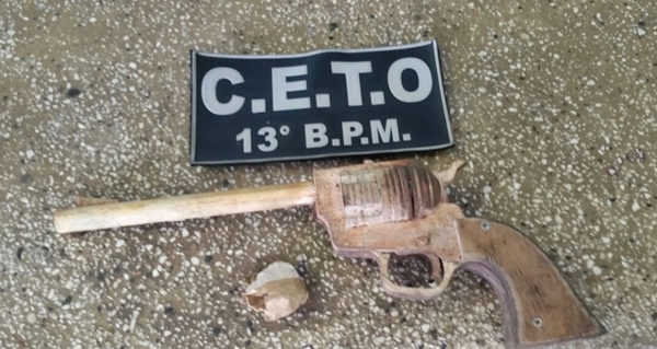 arma encontrada com Bicho do Mato