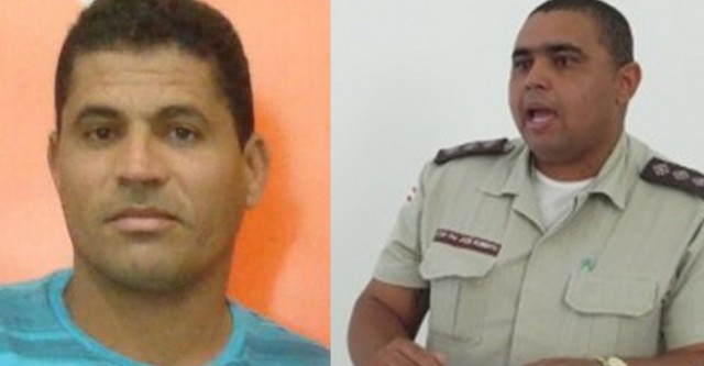 Jonilso Pereira Costa e capitao Jose Roberto dos Santos