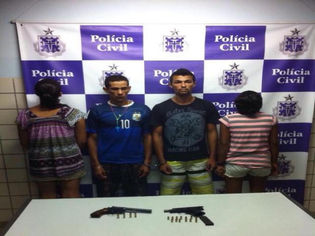 Paulo Andre Santos,  Daniel Oliveira Lima e duas menores acusados de participar de quadrilha