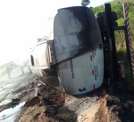 Caminhao que pegou fogo