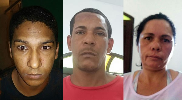 Luzenilda dos Santos Silva, Jose Marinho Nogueira Santos e Ivan dos Santos Medeiros,
