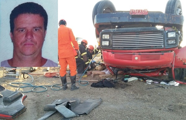 Hildo Fernando Costa Velten motorista do caminhao de abobora
