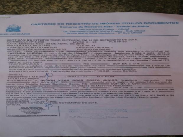 Registro de fazenda de Junior Costa
