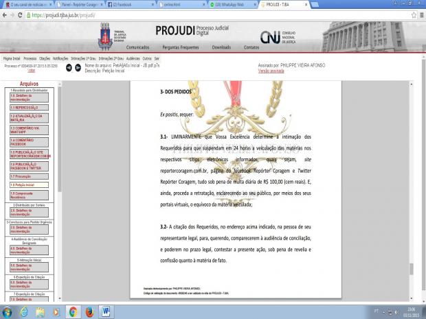 Peticao de liminar de Philippe Vieira Afonso
