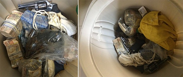 Dinheiro encontrado no quintal de casa soma R$ 449 mil, diz PF (2)