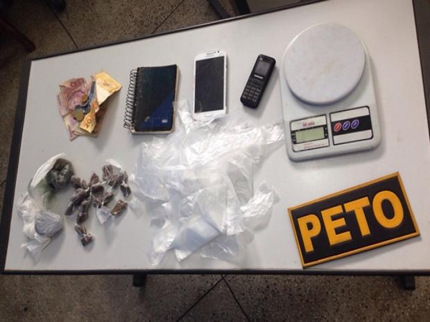 Drogas encontrada com Lucas dos Santos