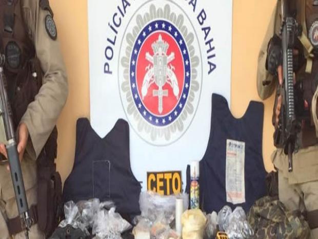 Drogas, municao e coletes balisticos