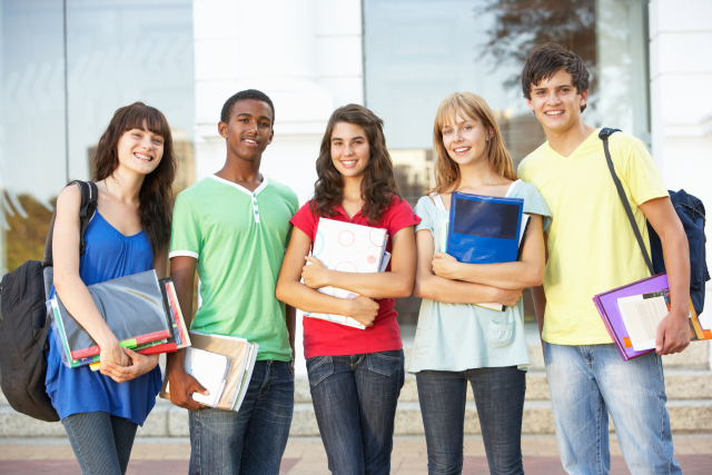 http://www.dreamstime.com/stock-photography-teenage-students-standing-outside-college-building-image14634382