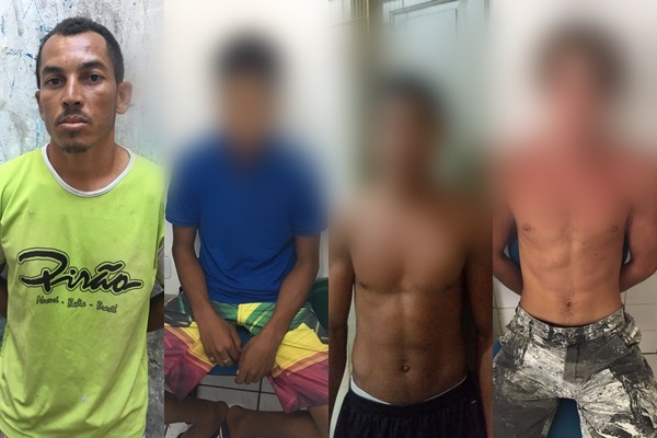 Jovani Conceicao Brito e menores presos em Mucuri