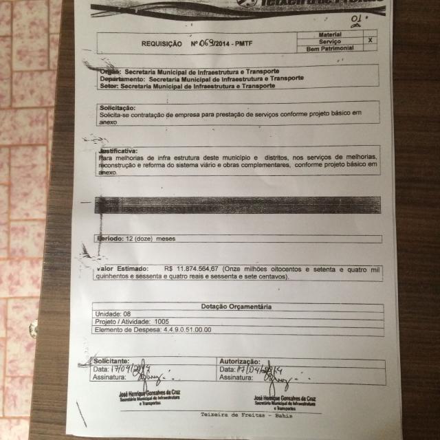 Documento, afastalto de Teixeira_e